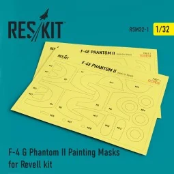 F-4G Phantom II Pre-cut painting masks for Revell kit, 1/32 - ResKi...