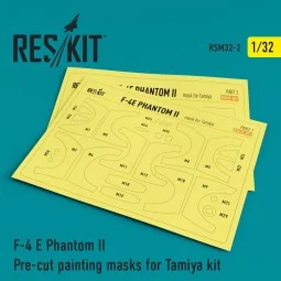 F-4E Phantom II Pre-cut painting masks for Tamiya kit, 1/32 - ResKi...