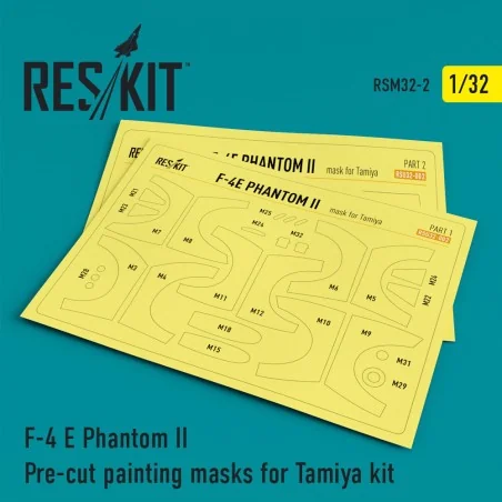 F-4E Phantom II Pre-cut painting masks for Tamiya kit, 1/32 - ResKi...