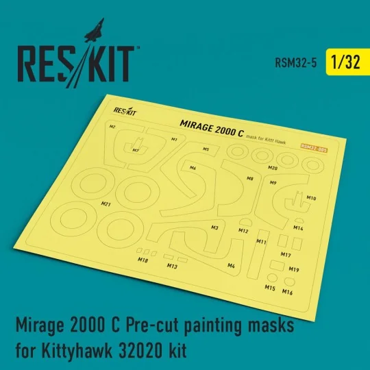Mirage 2000C Pre-cut painting masks for KittyHawk 32020 kit, 1/32 -... Mirage 2000C Pre-cut painting masks for KittyHawk 32020 kit, 1/32 -...