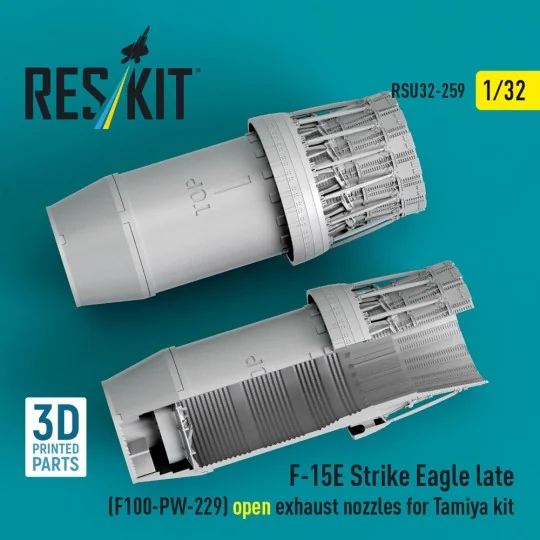 F?15E Strike Eagle late (F100-PW-229) open exhaust nozzles for Tami...