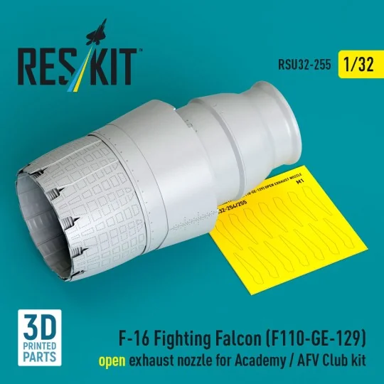 F-16 Fighting Falcon (F110-GE-129) open exhaust nozzle for Academy ...