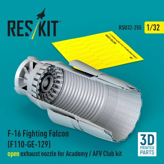 F-16 Fighting Falcon (F110-GE-129) open exhaust nozzle for Academy ...