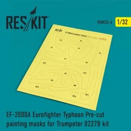 EF-2000A Eurofighter Typhoon Pre-cut painting masks for Trumpeter 0...