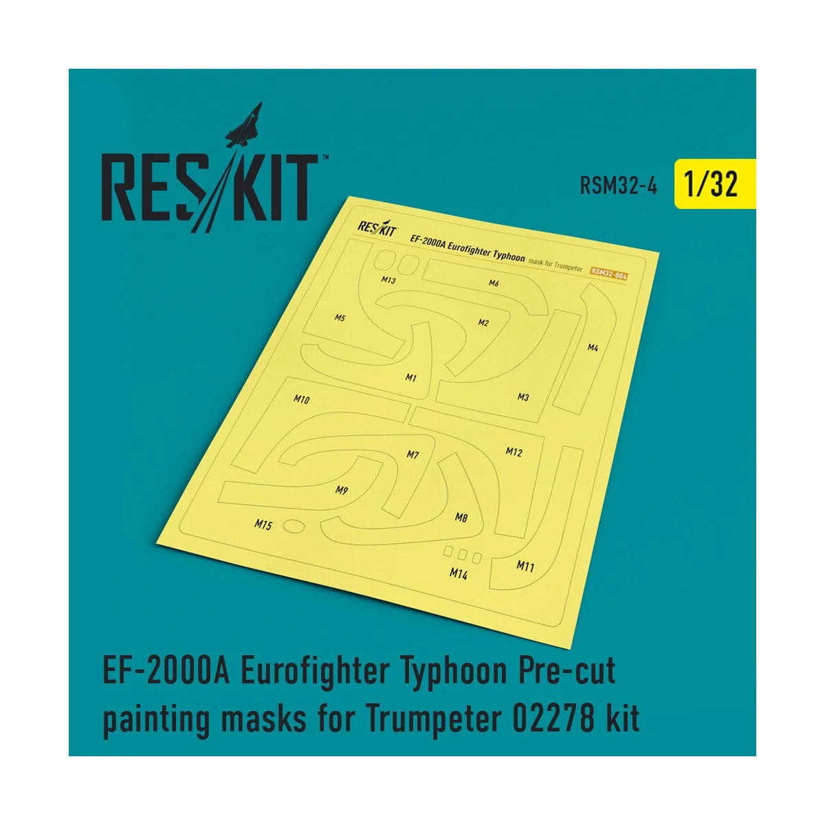 EF-2000A Eurofighter Typhoon Pre-cut painting masks for Trumpeter 0... EF-2000A Eurofighter Typhoon Pre-cut painting masks for Trumpeter 0...