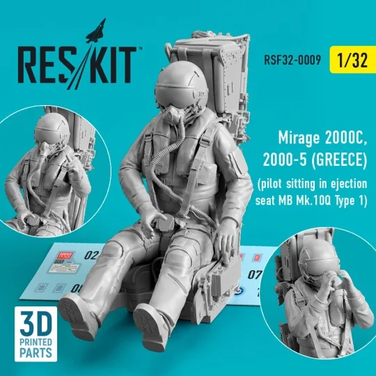 Mirage 2000C, 2000-5 (GREECE) pilot sitting in ejection seat MB Mk.... Mirage 2000C, 2000-5 (GREECE) pilot sitting in ejection seat MB Mk....