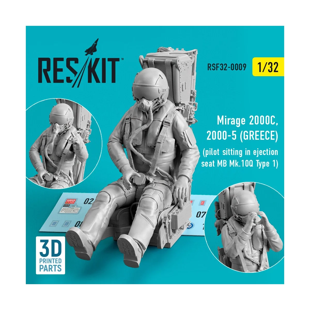 Mirage 2000C, 2000-5 (GREECE) pilot sitting in ejection seat MB Mk.... Mirage 2000C, 2000-5 (GREECE) pilot sitting in ejection seat MB Mk....