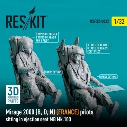Mirage 2000 (B, D, N) (FRANCE) pilots sitting in ejection seat MB M...
