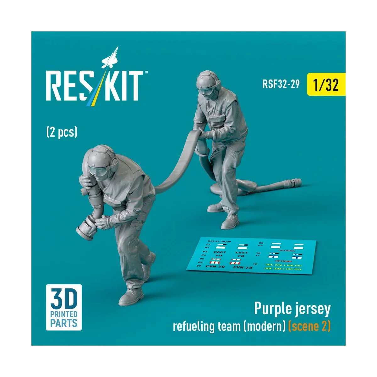Purple jersey refueling team (modern) (scene 2) (2 pcs) (3D Printed...