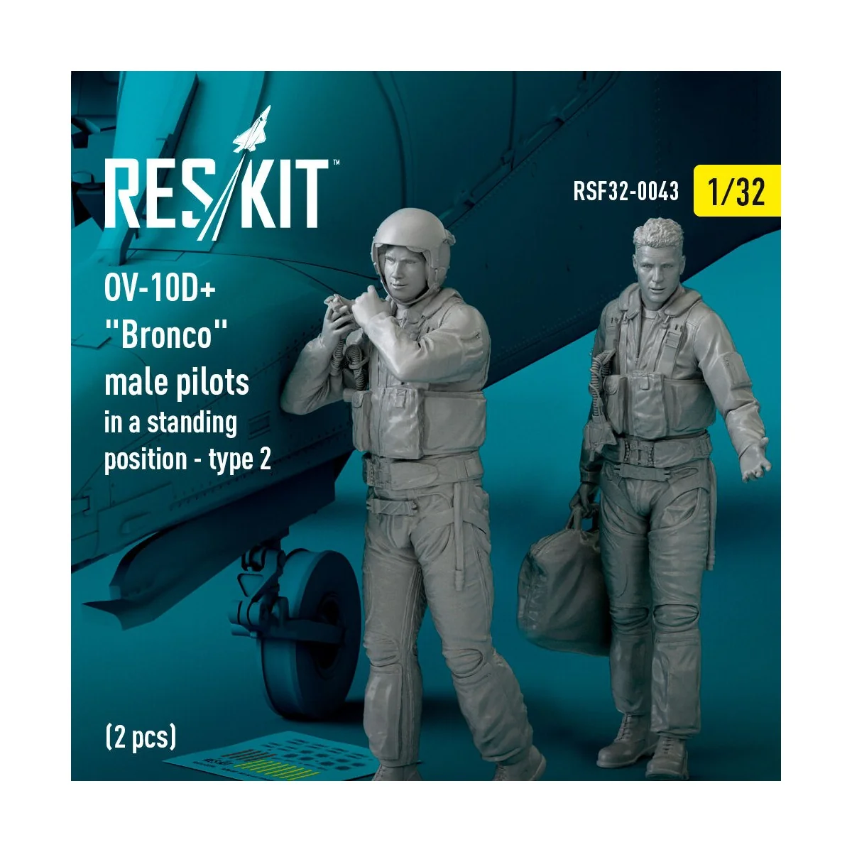OV-10D+ Bronco male pilots (in a standing position - type 2) (2 pcs...