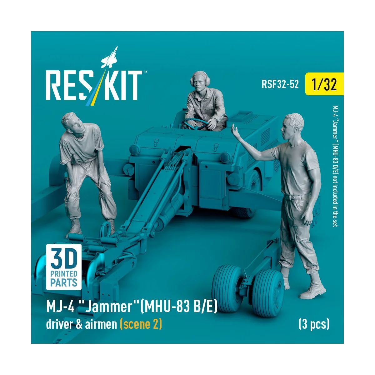 MJ-4 Jammer (MHU-83 B/E) driver & airmen (scene 2) (3 pcs) (3D Prin...
