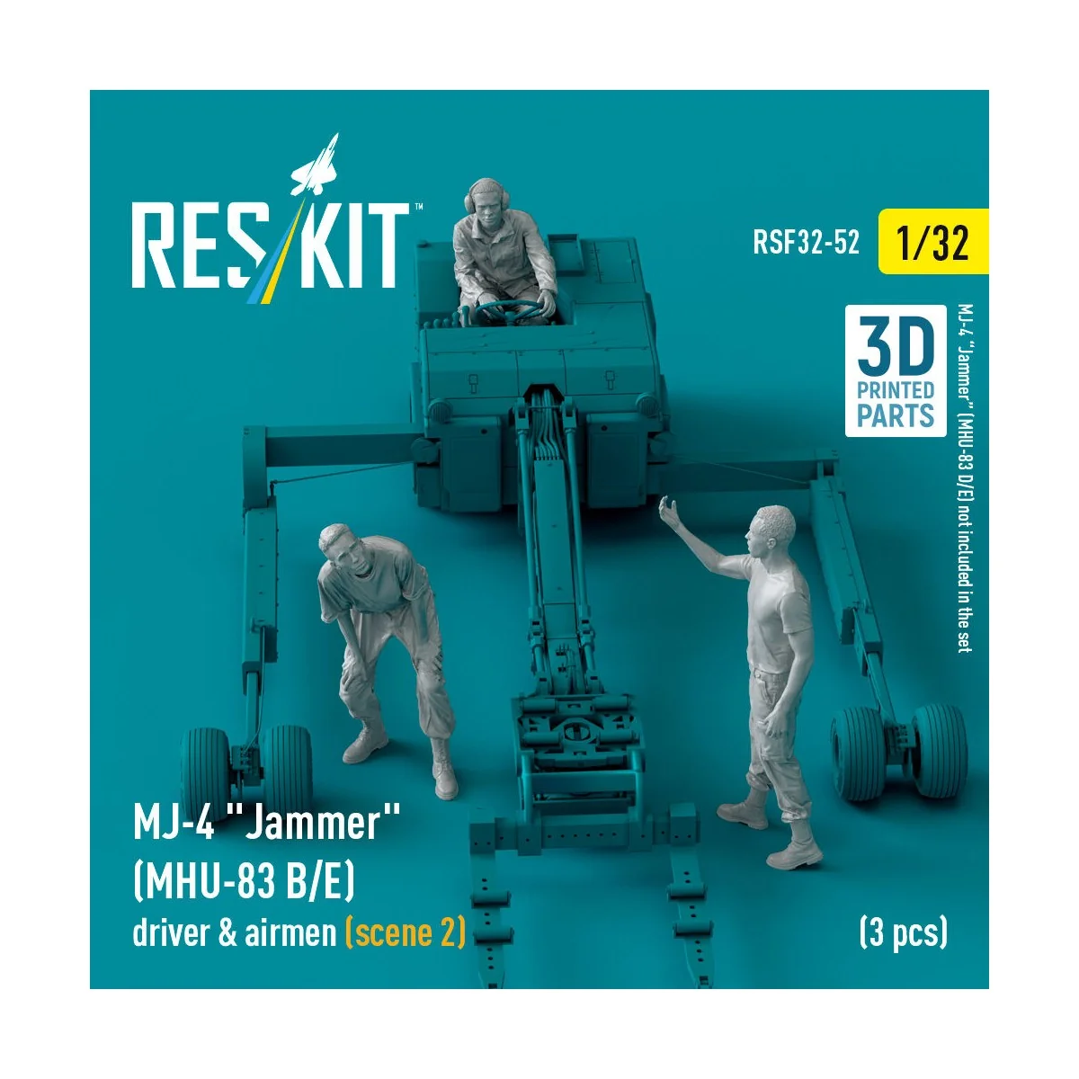 MJ-4 Jammer (MHU-83 B/E) driver & airmen (scene 2) (3 pcs) (3D Prin...