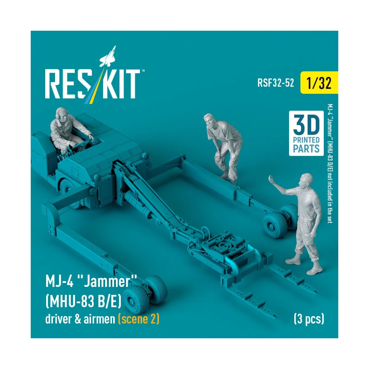 MJ-4 Jammer (MHU-83 B/E) driver & airmen (scene 2) (3 pcs) (3D Prin...