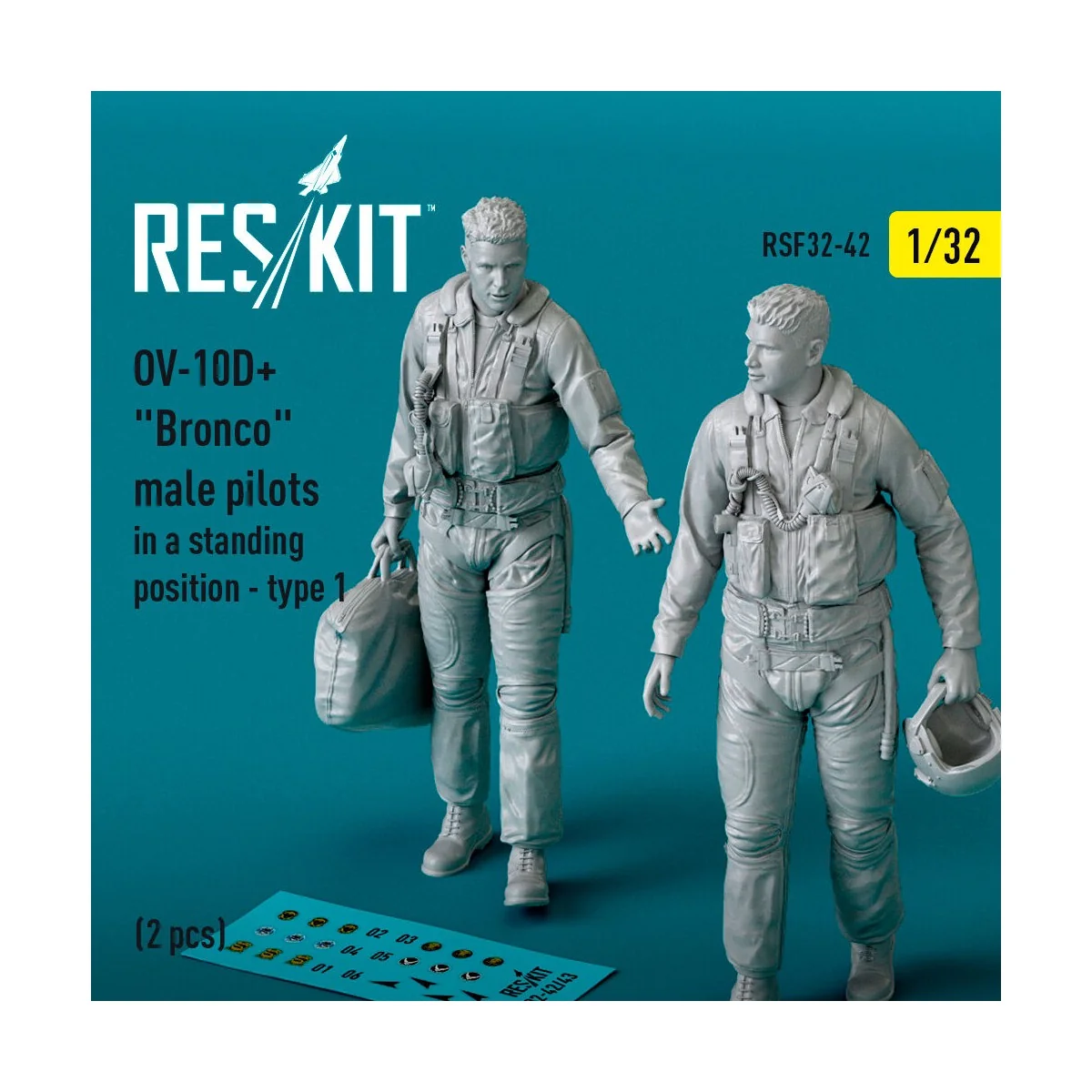 OV-10D+ Bronco male pilots (in a standing position - type 1) (2 pcs...