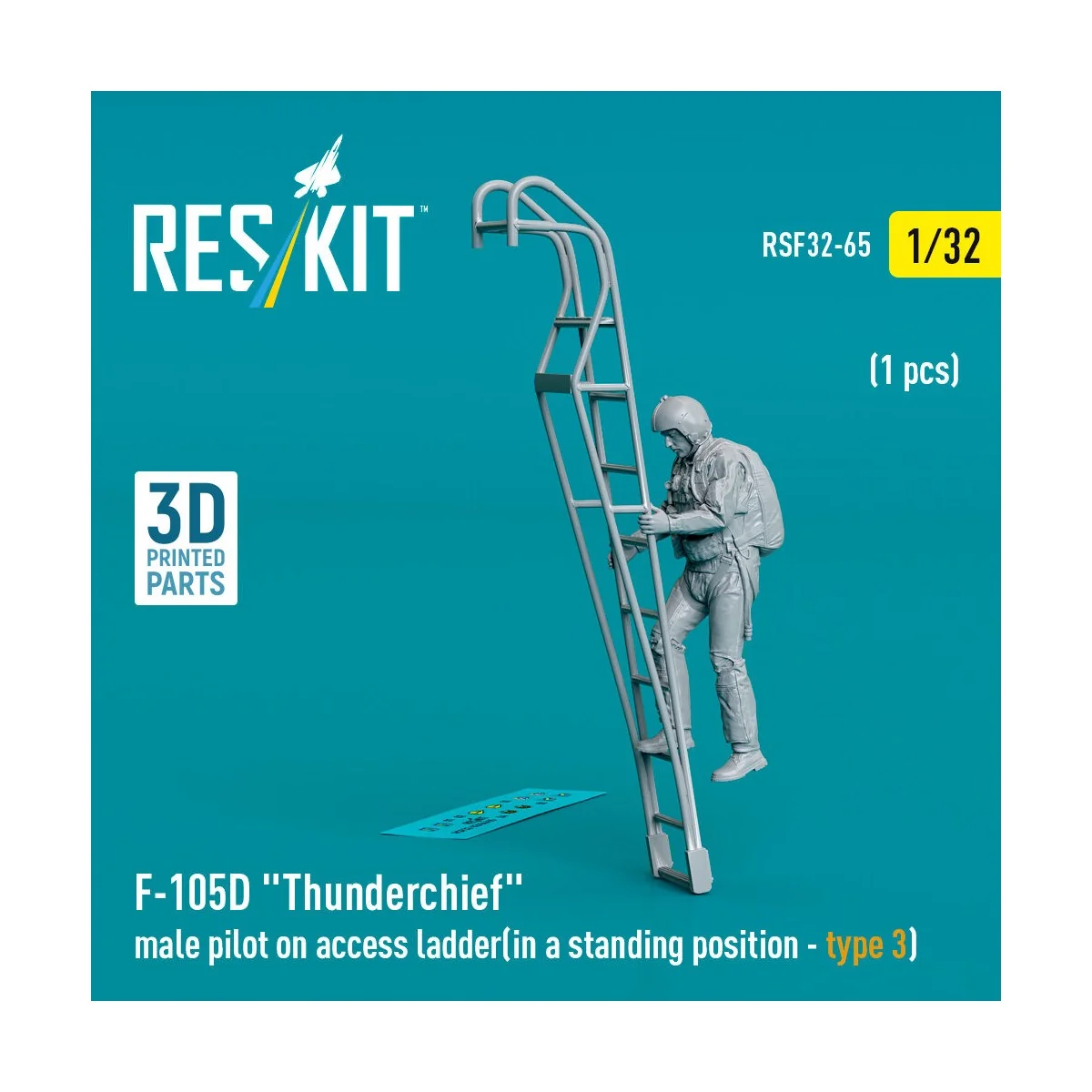 F-105 (D, F, G) Thunderchief male pilot on access ladder (type 3) (... F-105 (D, F, G) Thunderchief male pilot on access ladder (type 3) (...