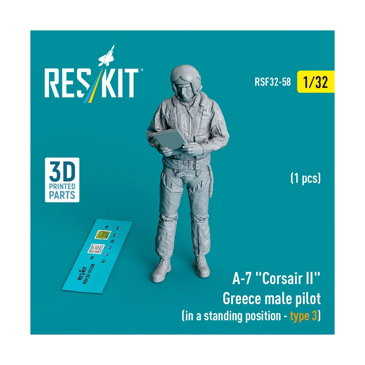 A-7 Corsair II Greece male pilot (in a standing position - type 3) ... A-7 Corsair II Greece male pilot (in a standing position - type 3) ...