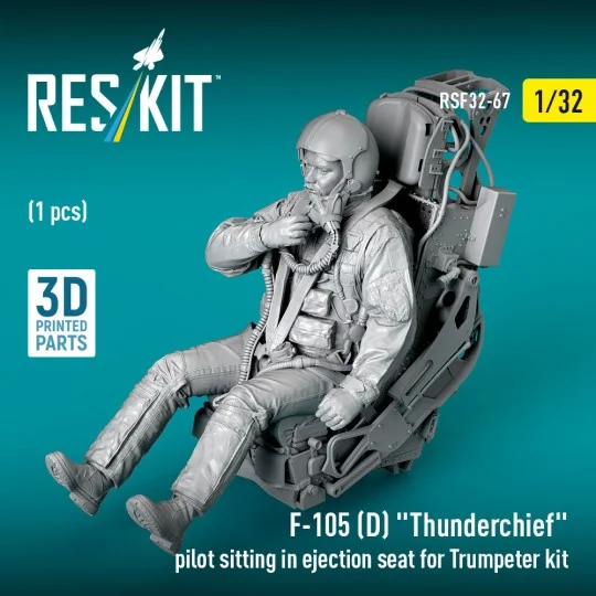 F-105D Thunderchief pilot sitting in ejection seat for Trumpeter ki...