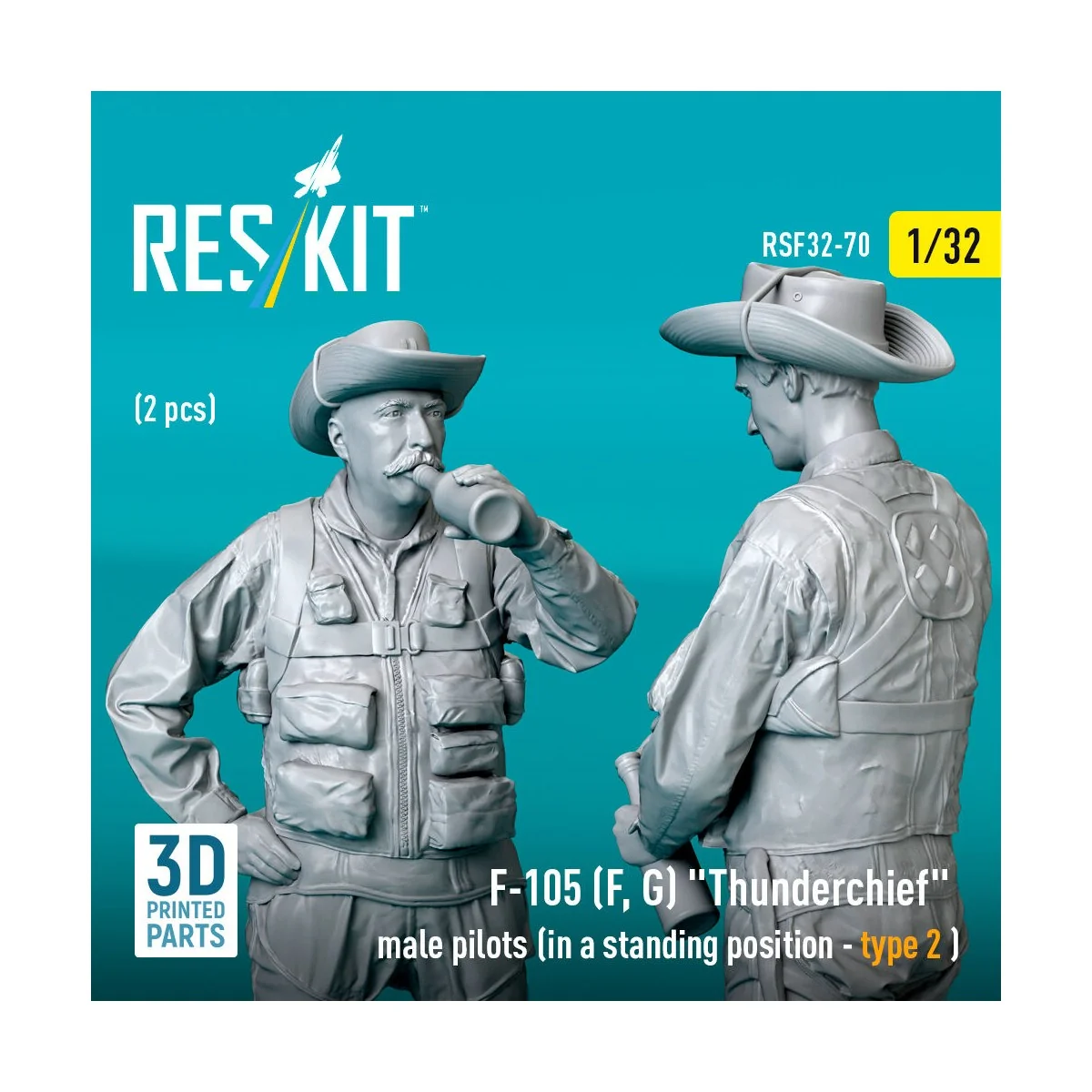 F-105 (F, G) Thunderchief male pilots (in a standing position - typ... F-105 (F, G) Thunderchief male pilots (in a standing position - typ...