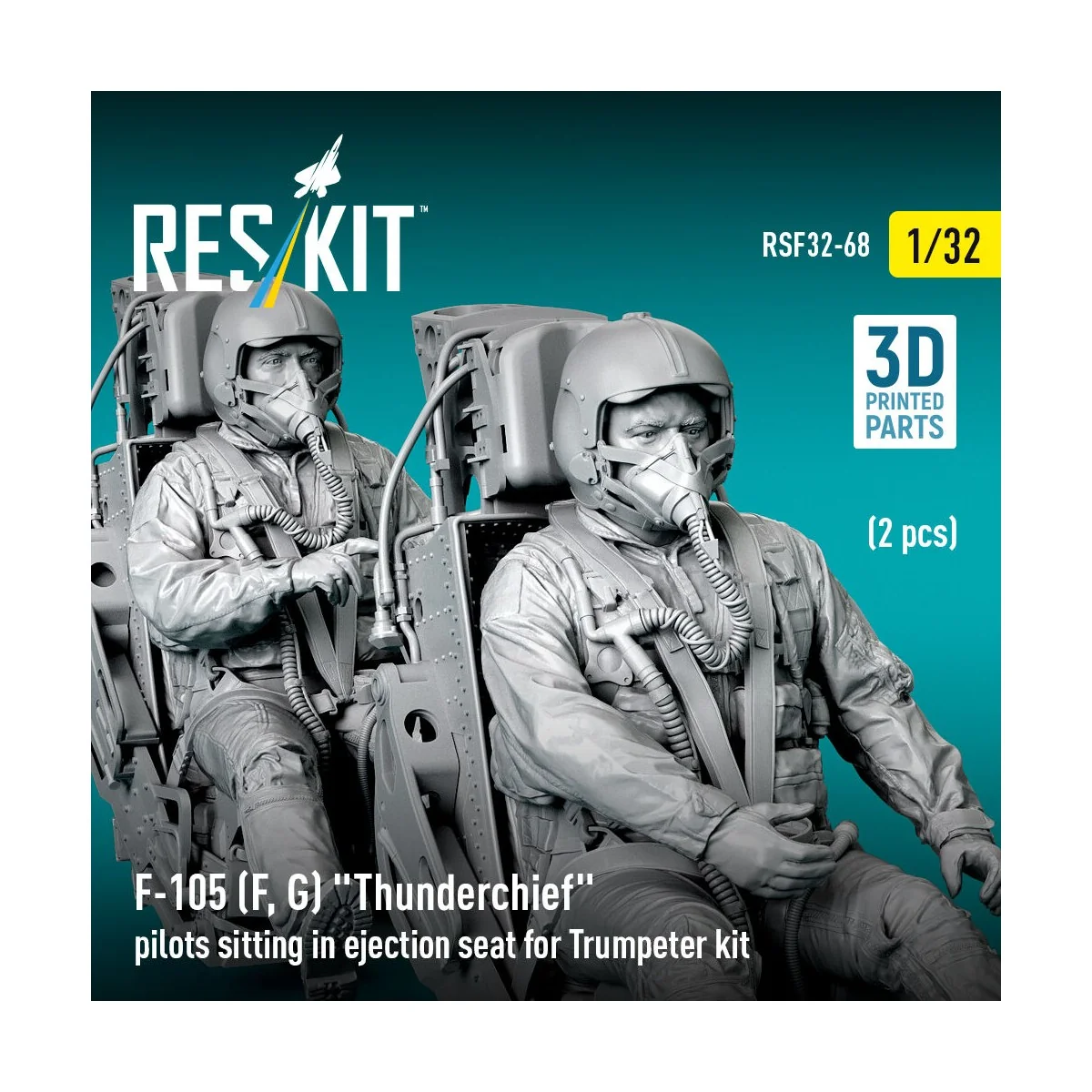 F-105F/G Thunderchief pilots sitting in ejection seat for Trumpeter...