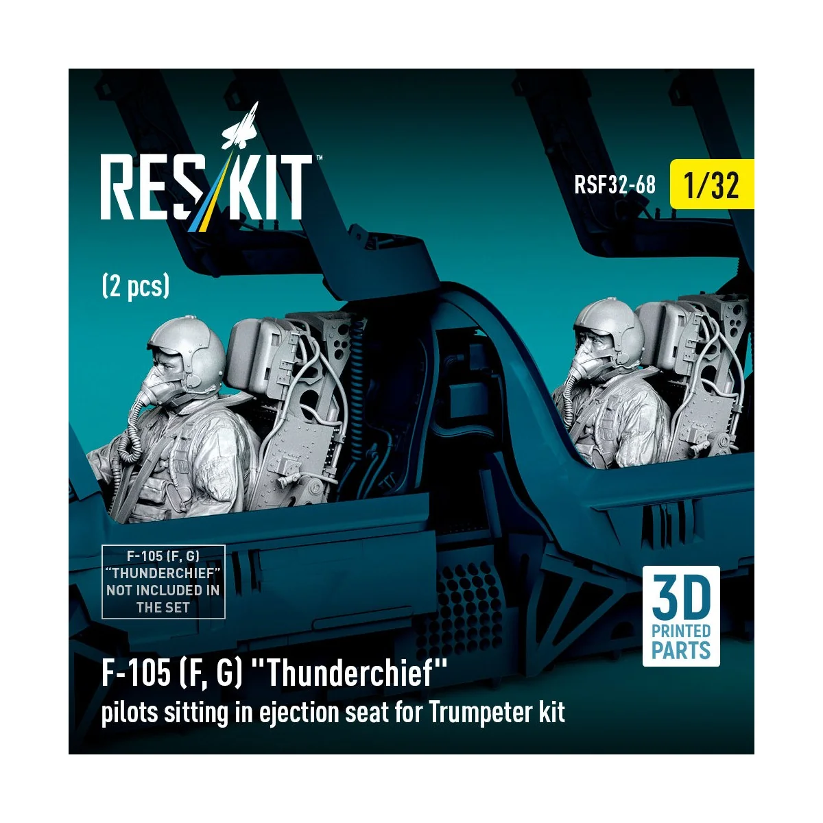 F-105F/G Thunderchief pilots sitting in ejection seat for Trumpeter...