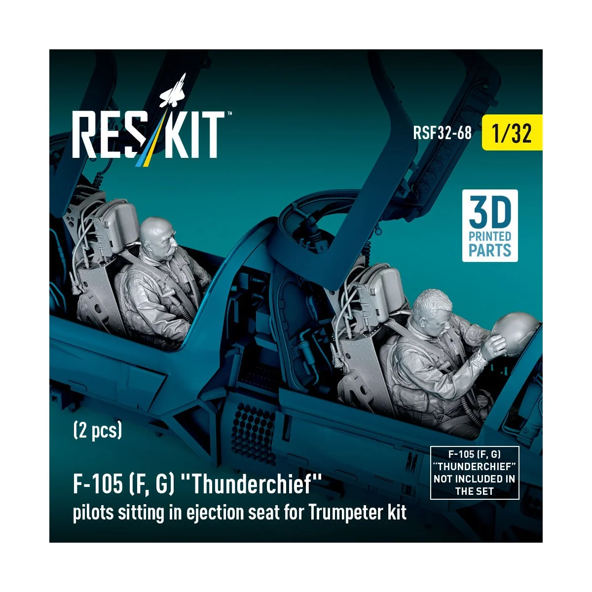 F-105F/G Thunderchief pilots sitting in ejection seat for Trumpeter...