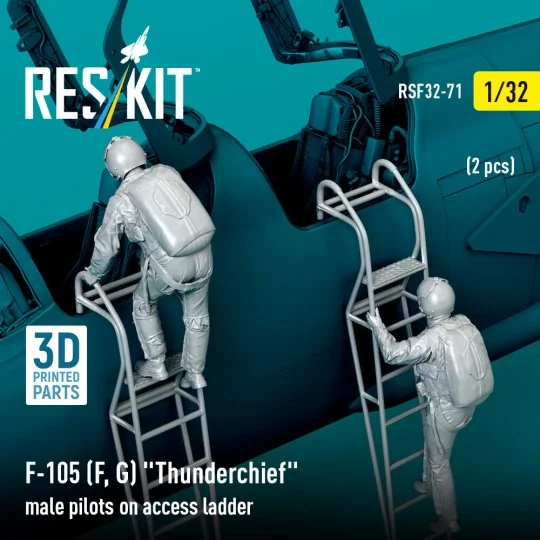 F-105 (F, G) Thunderchief male pilots on access ladder (2 pcs) (3D ... F-105 (F, G) Thunderchief male pilots on access ladder (2 pcs) (3D ...