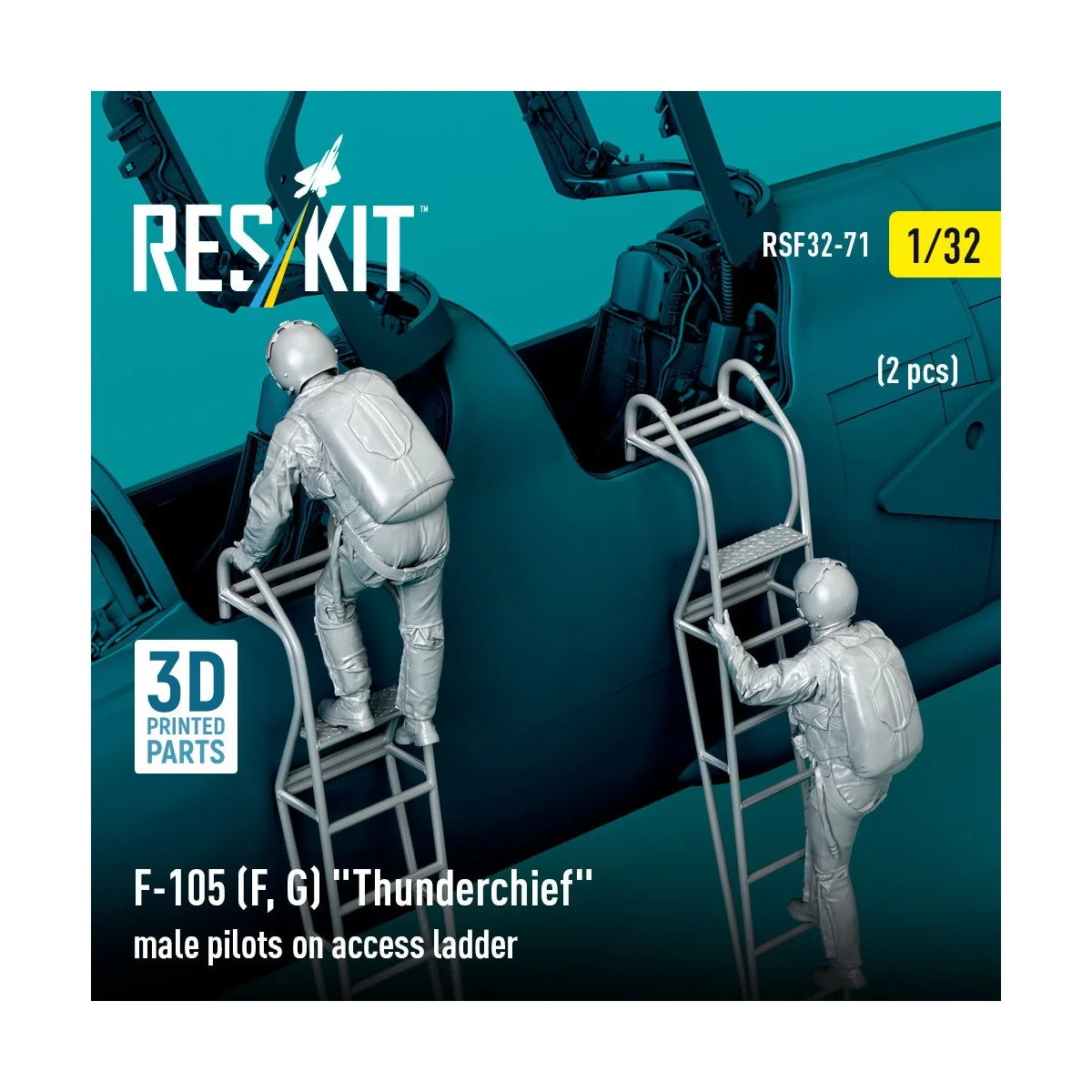 F-105 (F, G) Thunderchief male pilots on access ladder (2 pcs) (3D ... F-105 (F, G) Thunderchief male pilots on access ladder (2 pcs) (3D ...