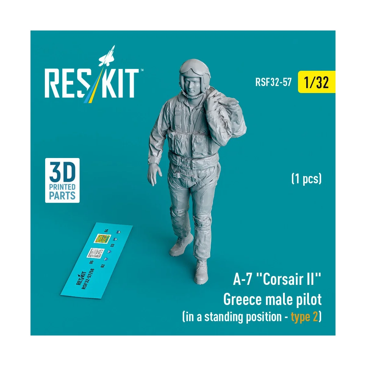 A-7 Corsair II Greece male pilot (in a standing position - type 2) ...