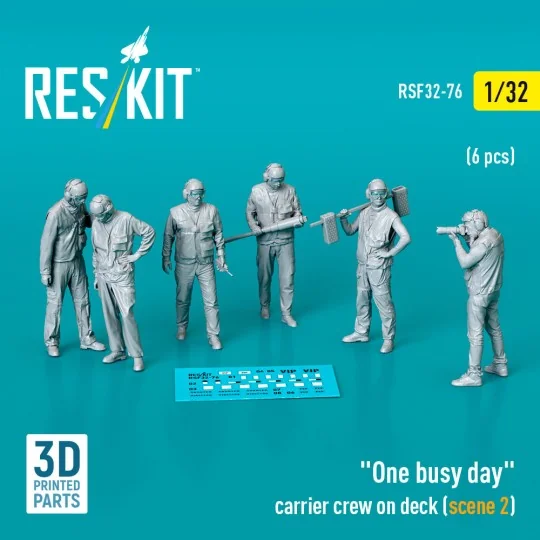 One busy day carrier crew on deck (scene 2) (6 pcs) (3D Printed), 1...