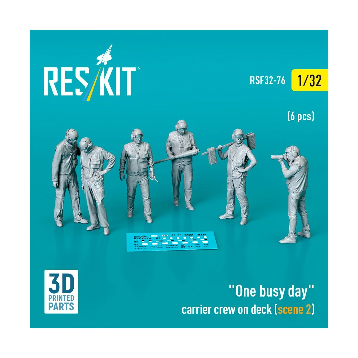 One busy day carrier crew on deck (scene 2) (6 pcs) (3D Printed), 1...