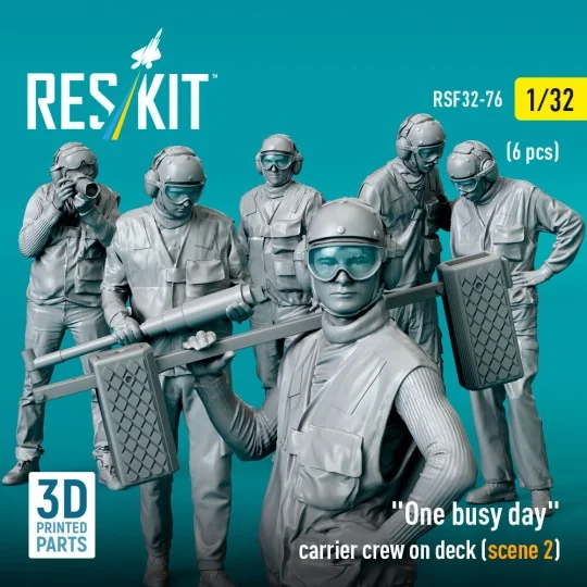 One busy day carrier crew on deck (scene 2) (6 pcs) (3D Printed), 1...