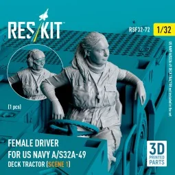 Female driver for US NAVY A/S32A-49 Deck Tractor (scene 1) (1 pcs) ...