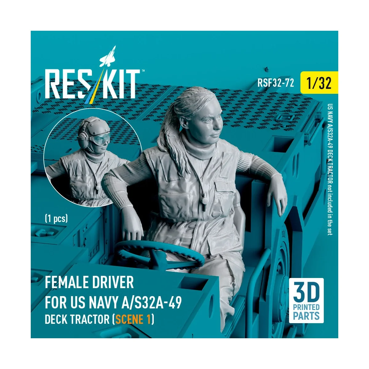 Female driver for US NAVY A/S32A-49 Deck Tractor (scene 1) (1 pcs) ...