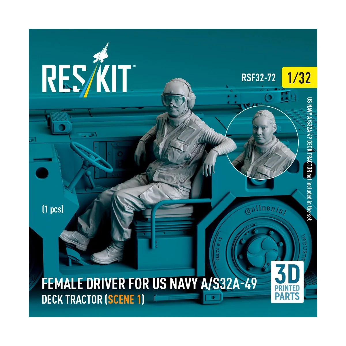 Female driver for US NAVY A/S32A-49 Deck Tractor (scene 1) (1 pcs) ...