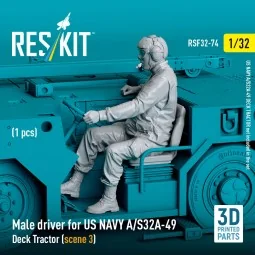 Male driver for US NAVY A/S32A-49 Deck Tractor (scene 3) (1 pcs) (3...