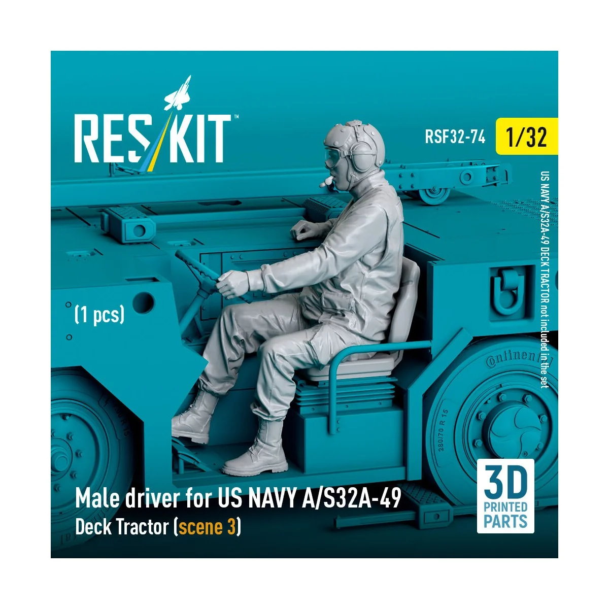 Male driver for US NAVY A/S32A-49 Deck Tractor (scene 3) (1 pcs) (3...