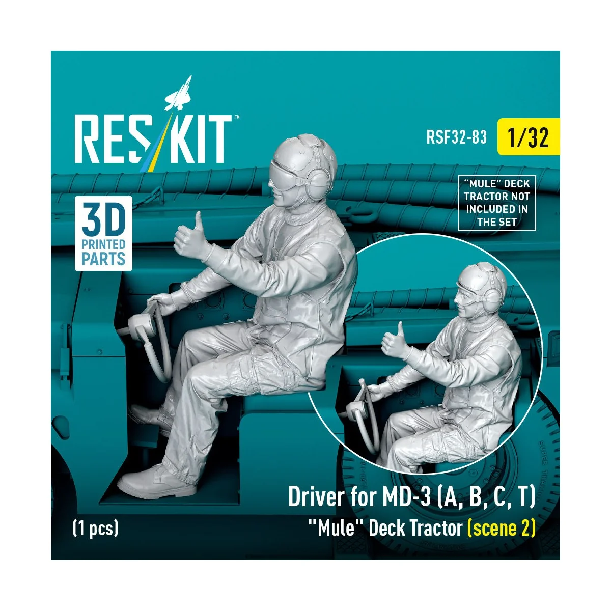 Driver for MD-3 (A, B, C, T) Mule Deck Tractor (scene 2) (1 pcs) (3... Driver for MD-3 (A, B, C, T) Mule Deck Tractor (scene 2) (1 pcs) (3...