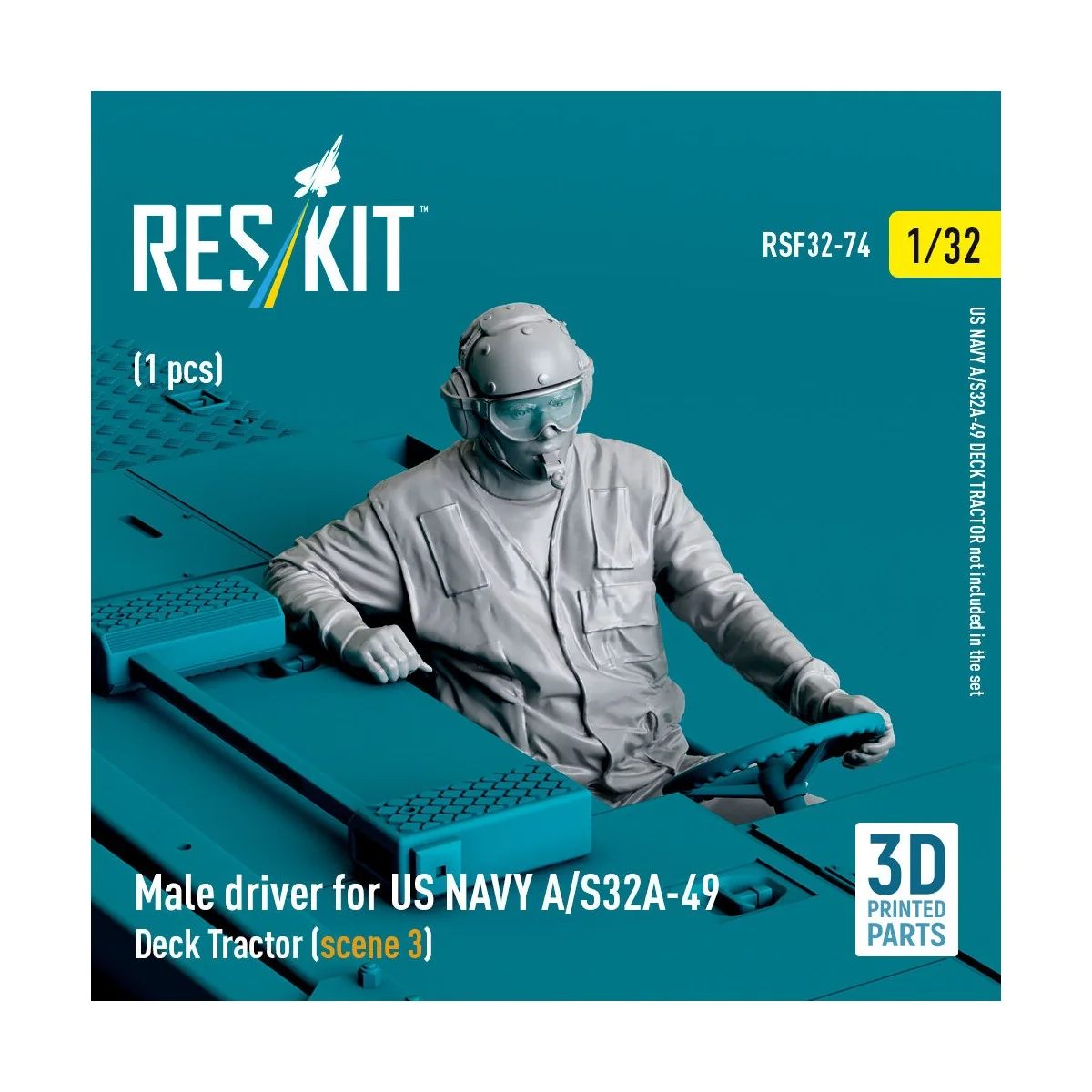 Male driver for US NAVY A/S32A-49 Deck Tractor (scene 3) (1 pcs) (3...