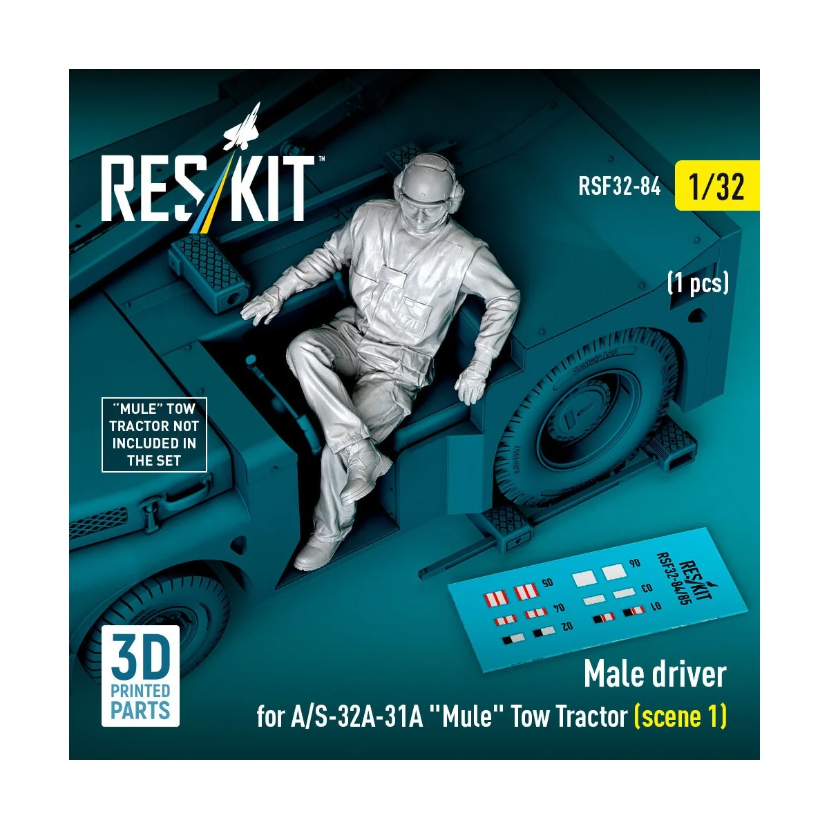 Male driver for A/S-32A-31A Mule Tow Tractor (scene 1) (1 pcs) (3D ...