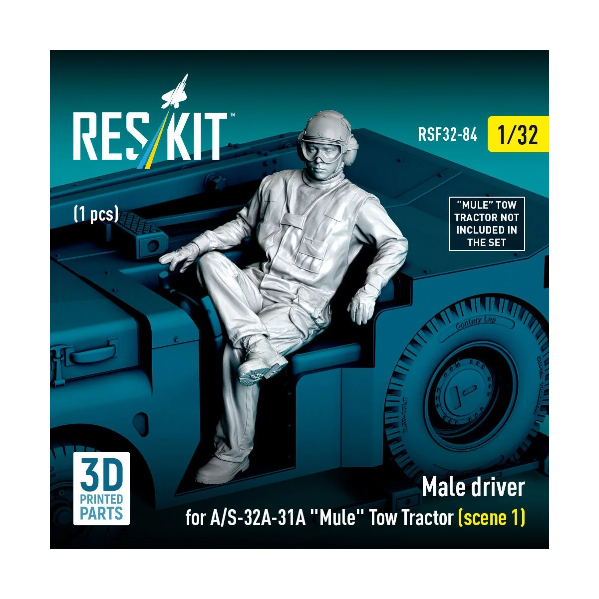 Male driver for A/S-32A-31A Mule Tow Tractor (scene 1) (1 pcs) (3D ...