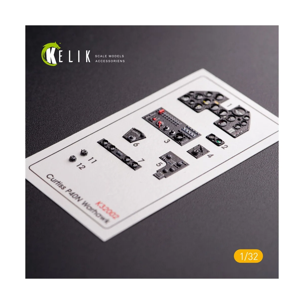 P-40N interior 3D decals for Trumpeter kit - Kelik K32002