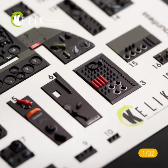 SBD-3 Dauntless interior 3D decals for Trumpeter kit - Kelik K32007 SBD-3 Dauntless interior 3D decals for Trumpeter kit - Kelik K32007