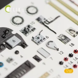 Yak-9T interior 3D decals for ICM kit, 1/32 - Kelik K32004