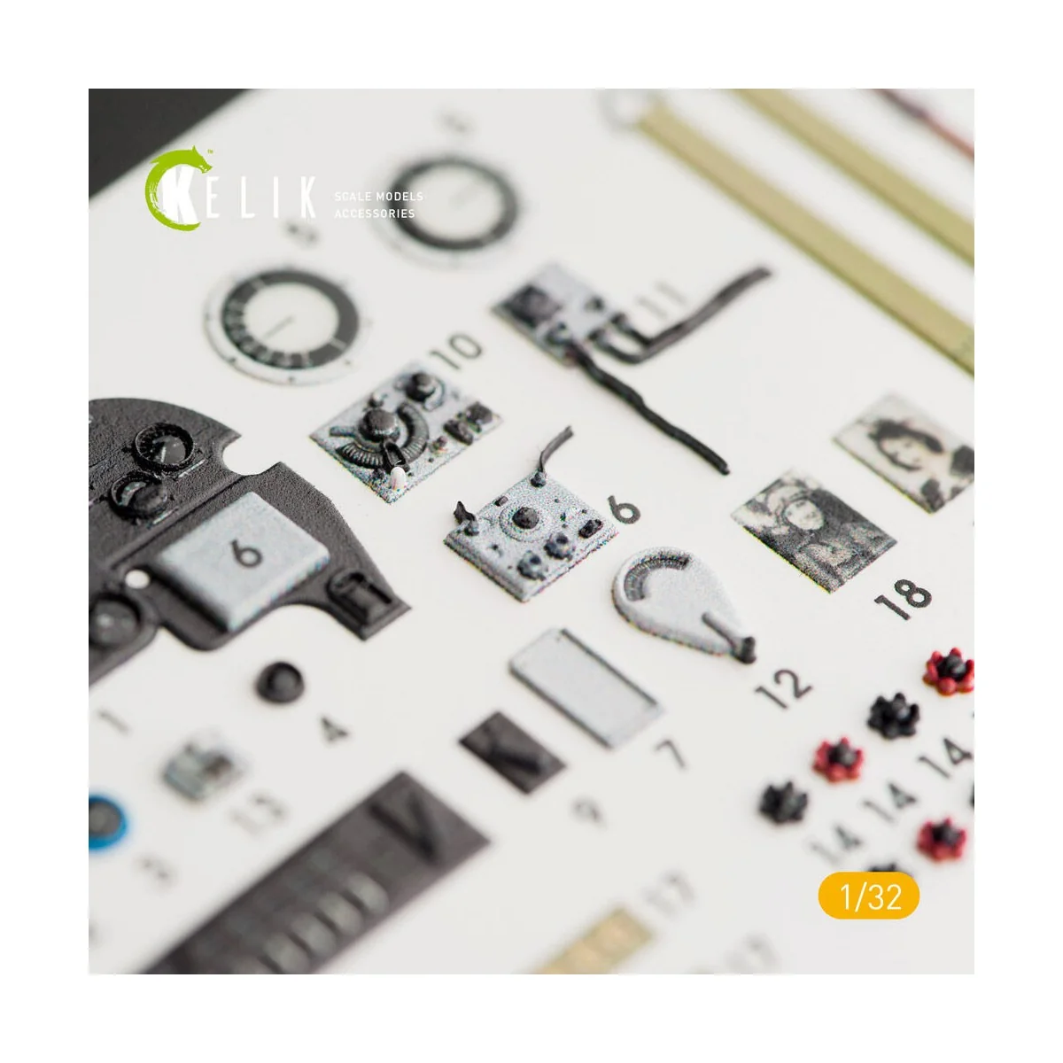 Yak-9T interior 3D decals for ICM kit, 1/32 - Kelik K32004