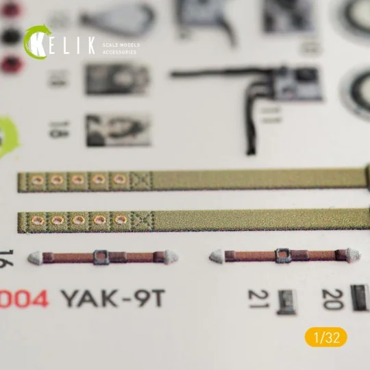 Yak-9T interior 3D decals for ICM kit, 1/32 - Kelik K32004