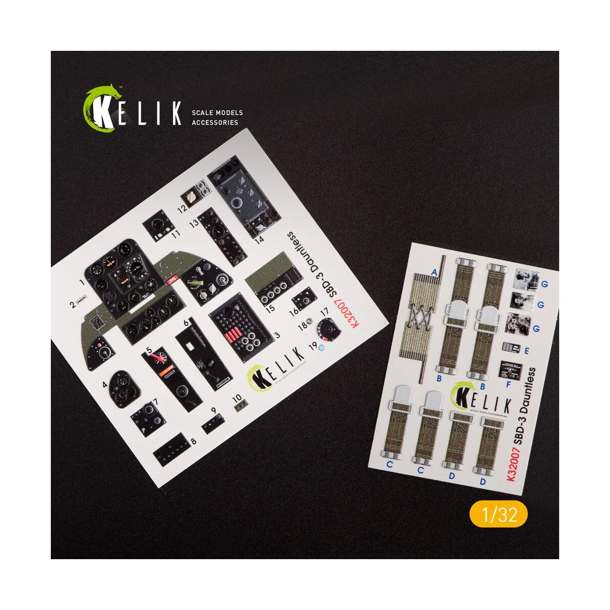 SBD-3 Dauntless interior 3D decals for Trumpeter kit, 1/32 - Kelik ... SBD-3 Dauntless interior 3D decals for Trumpeter kit, 1/32 - Kelik ...