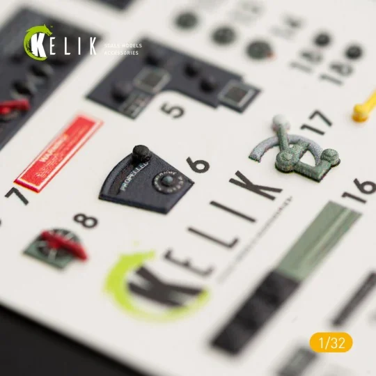 P-40M interior 3D decals for Trumpeter kit - Kelik K32005