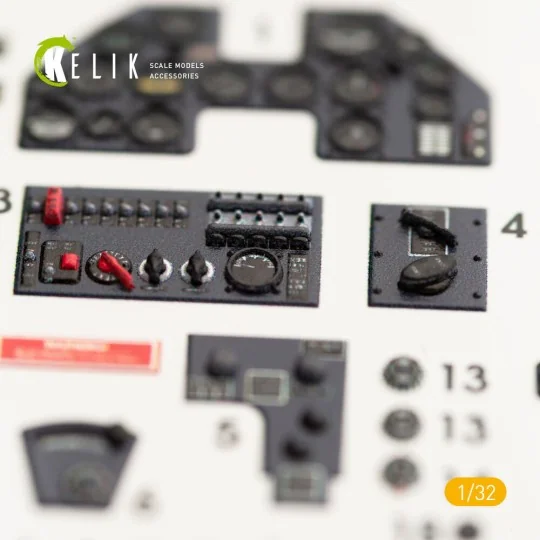 P-40M interior 3D decals for Trumpeter kit, 1/32 - Kelik K32005