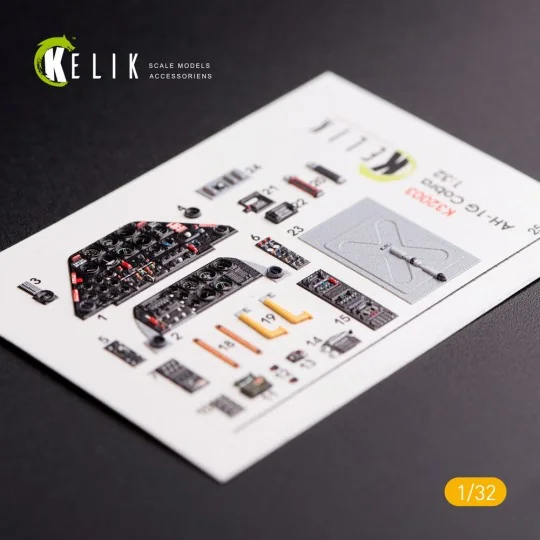 AH-1G Cobra interior 3D decals for ICM kit - Kelik K32003