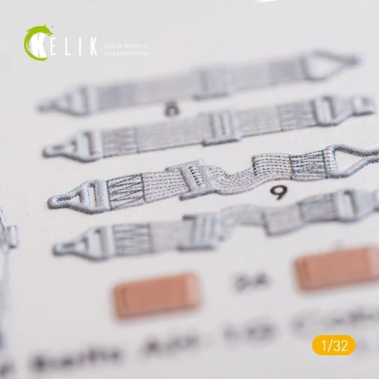 AH-1G Cobra interior 3D decals for ICM kit, 1/32 - Kelik K32003